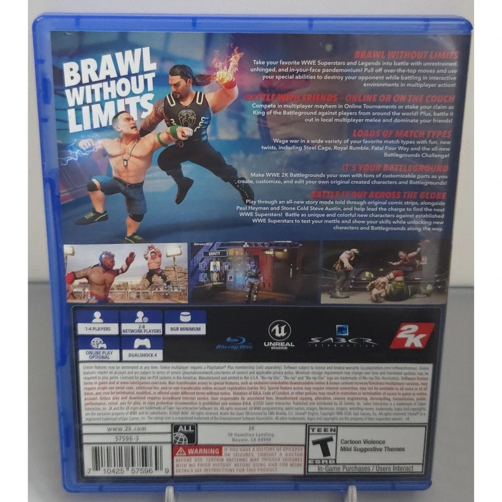WWE 2K Battlegrounds - Sony PlayStation 4 PS4 - Complete in‎ Box - Tested